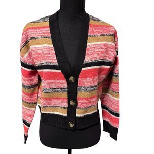 BP. Sweater Cardigan Womens Small Multicolored Stripped Stretch New With‎ Tags